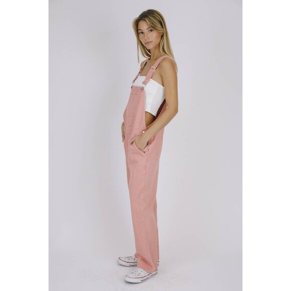 Pink Denim Overalls - Picture 3 of 3